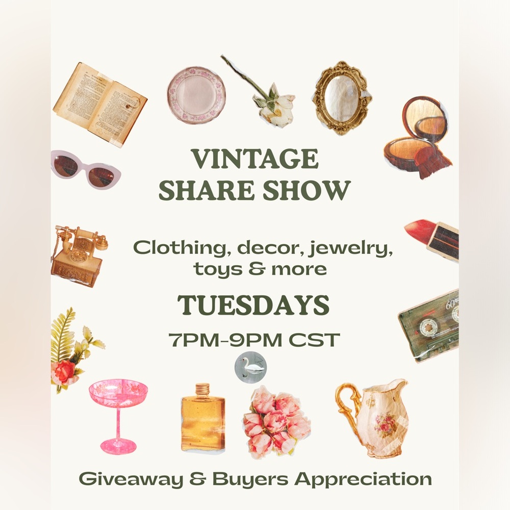 LIVE VINTAGE + SHARE  TUES 7-9PM CST